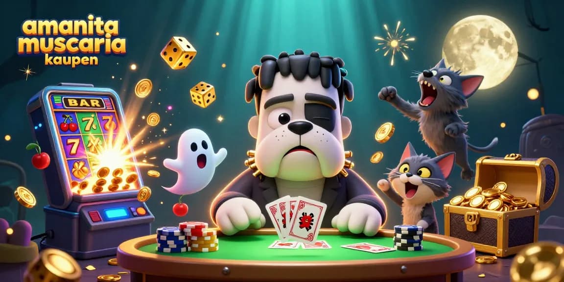 Engage with amanita muscaria kaufen at a vibrant casino scene featuring whimsical characters and exciting gaming elements.