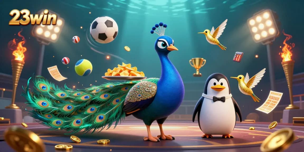 Experience the excitement of 23win with dynamic gaming elements and vibrant characters exemplifying online betting.