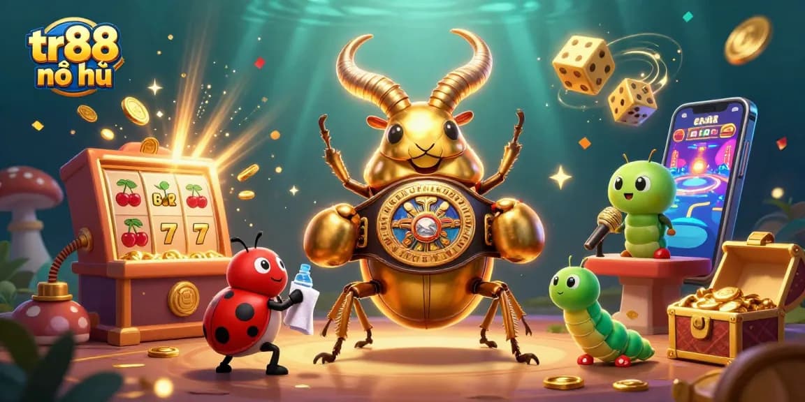 Spin and win with tr88 nổ hũ featuring vibrant casino elements, jackpot symbols, and dynamic characters.