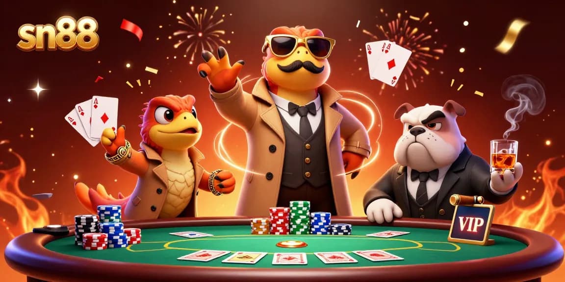 Win big at sn88 as raptors in disguise try to enter a VIP lounge filled with poker excitement.