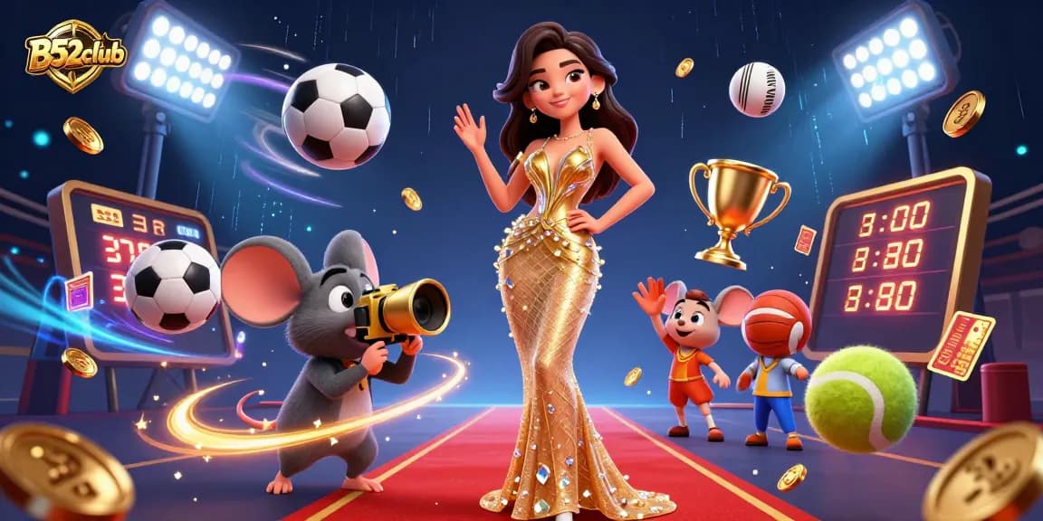 B52club players enjoy immersive gaming experiences with exciting casino elements like slot reels and sports betting.
