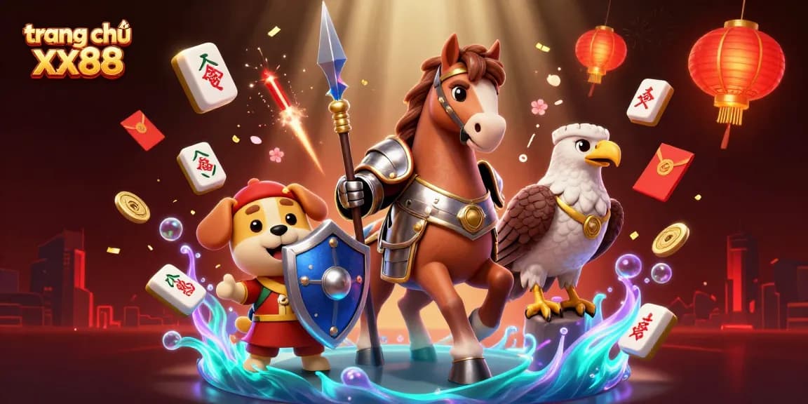 Engage in thrilling gameplay at trang chủ xx88 with captivating casino visuals featuring knights and vibrant game elements.