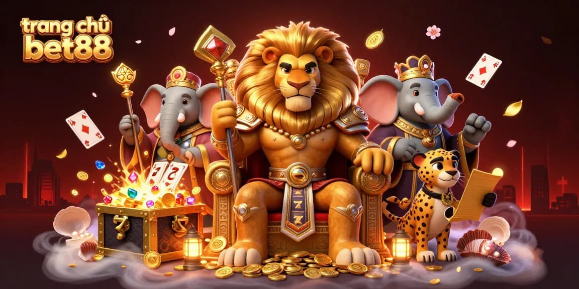 Experience the excitement of trang chủ bet88 casino illustrated in vivid detail with a royal theme.