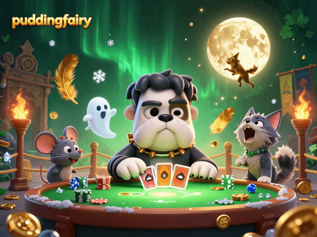 Engage with the thrilling puddingfairy casino experience featuring cartoon characters and vibrant gambling elements.