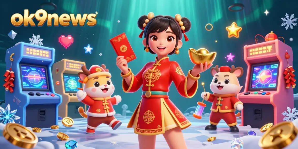 Experience the thrill of gaming at ok9news with dazzling slots and festive characters!