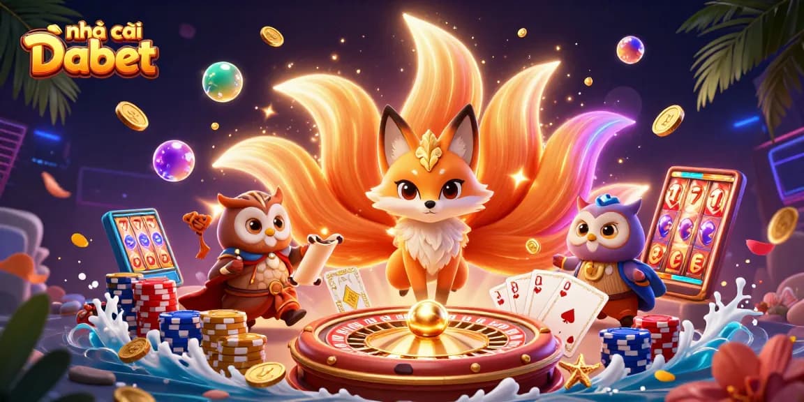 Play exciting slot games at nhà cái Dabet featuring vibrant characters and thrilling casino elements.