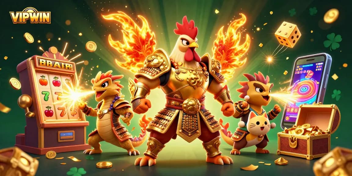 Experience the excitement of VIPWIN with thrilling characters and dazzling casino elements.