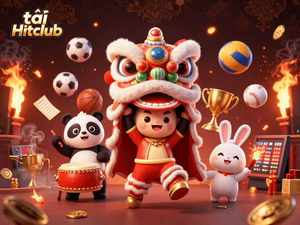 Experience thrilling gameplay and festive vibes with tải Hitclub celebrating the excitement of casino games.