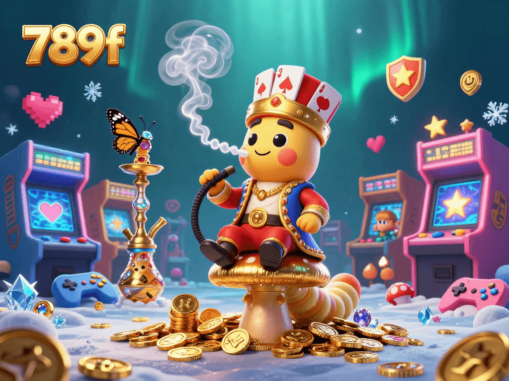 Experience the thrill of winning at 789f with vibrant casino games and enchanting characters in a dynamic scene.