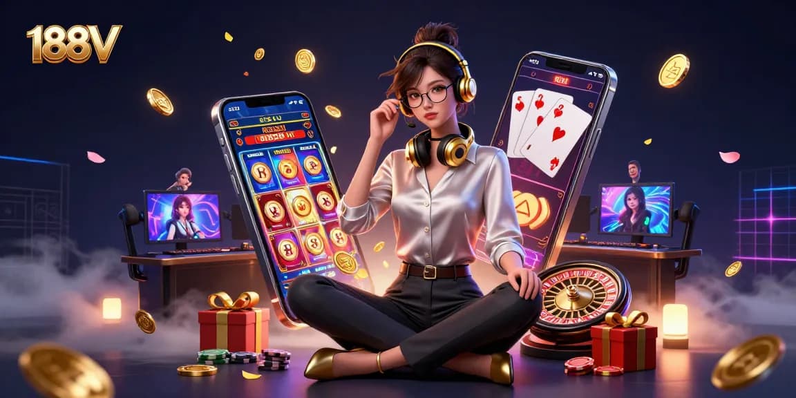Experience thrilling gaming at 188V with vibrant slots and casino excitement.