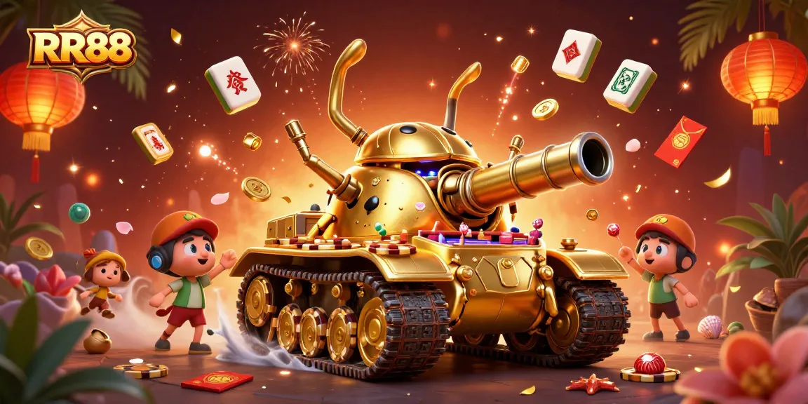 Experience exciting casino gameplay with RR88's golden beetle tank, overflowing with fun elements and bright prizes.