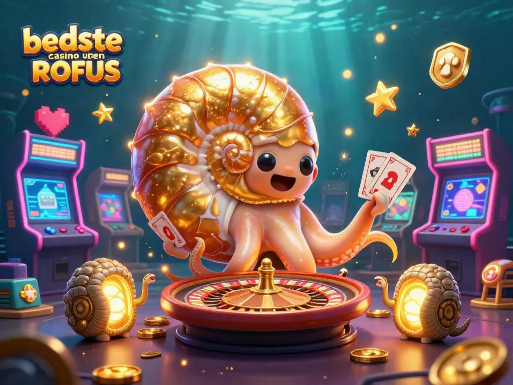Engage with bedste casino uden ROFUS featuring a vibrant 3D nautilus roulette wheel surrounded by betting elements.