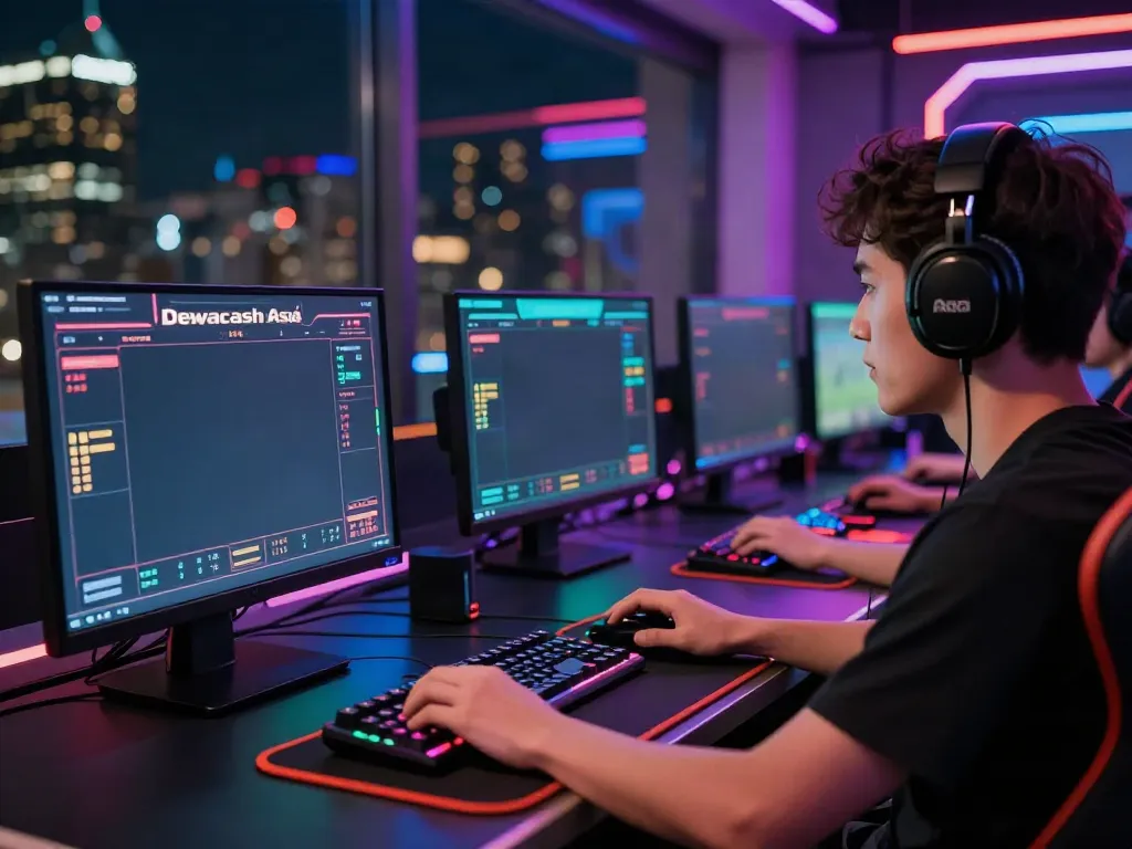 Dewacash Asia online gaming environment with a player actively wagering on sports.