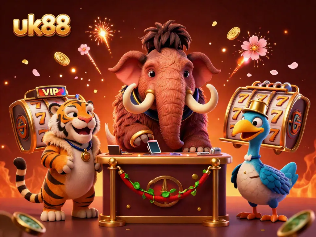 Experience the excitement of slots at uk88 with a woolly mammoth bouncer and vibrant gaming elements.