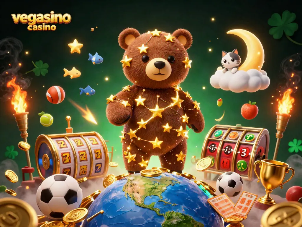 Engage with vegasino casino's thrilling gaming experience full of vibrant slots and casino elements.