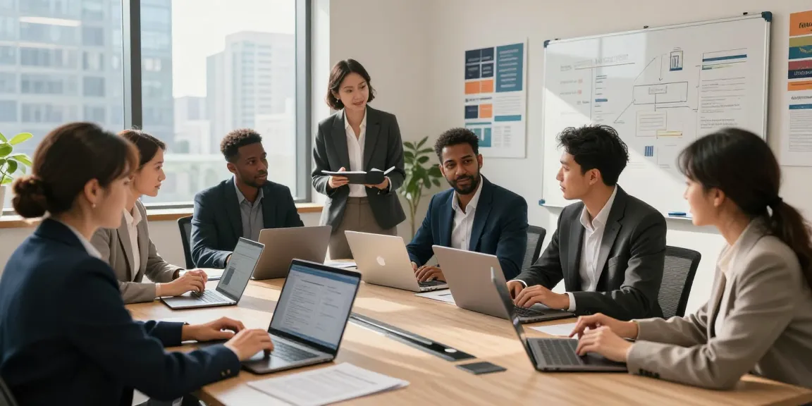 Equipe discutindo soluções financeiras para bpi empresas em ambiente de escritório moderno.