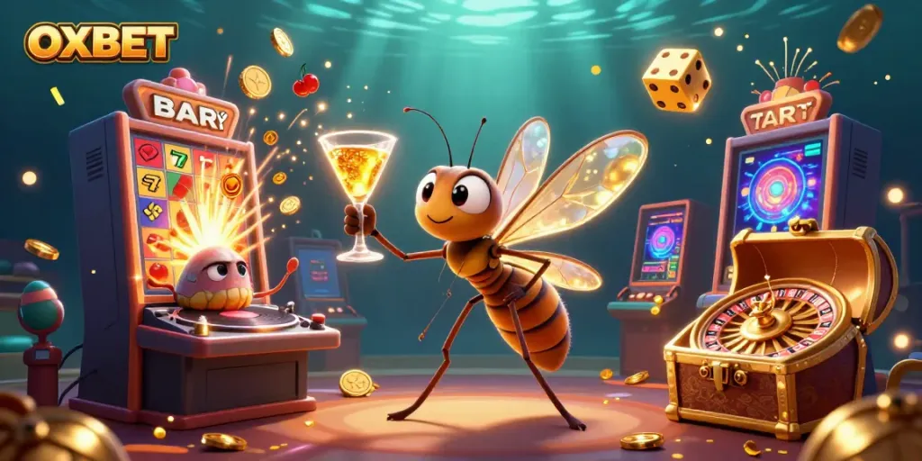 Experience the vibrant OXBET casino scene with unique characters and winnings galore.