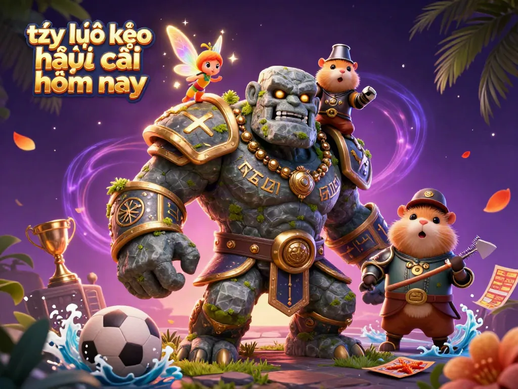 Experience the excitement of tỷ lệ kèo nhà cái hôm nay with a dynamic scene of magical characters engaging in sports betting.