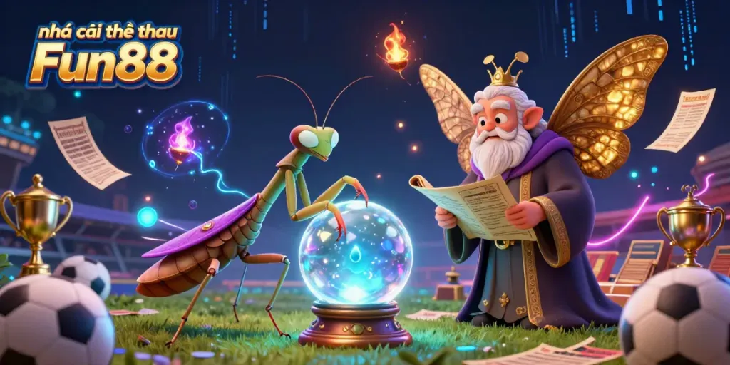 Engage with the exciting world of Nhà cái thể thao Fun88 through a vibrant 3D illustration showcasing dynamic sports betting elements.