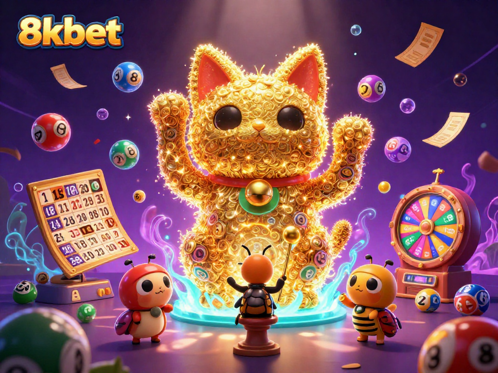 Experience the thrilling magic of 8xbet with a dynamic gaming illustration showcasing vibrant elements.