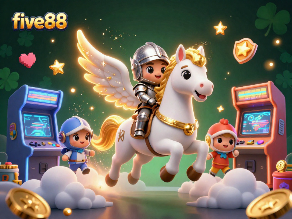 Engage in thrilling gameplay at five88 with vibrant casino elements and dynamic characters in a 3D scene.
