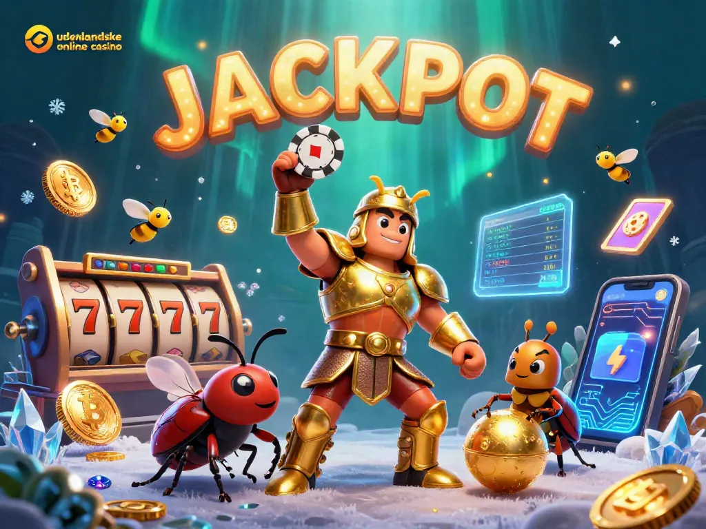 Experience the excitement of udenlandske online casino with a winning beetle character and dynamic gaming elements.