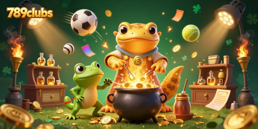 Engage with thrilling action at 789clubs featuring an alchemist, sports elements, and vibrant casino atmosphere