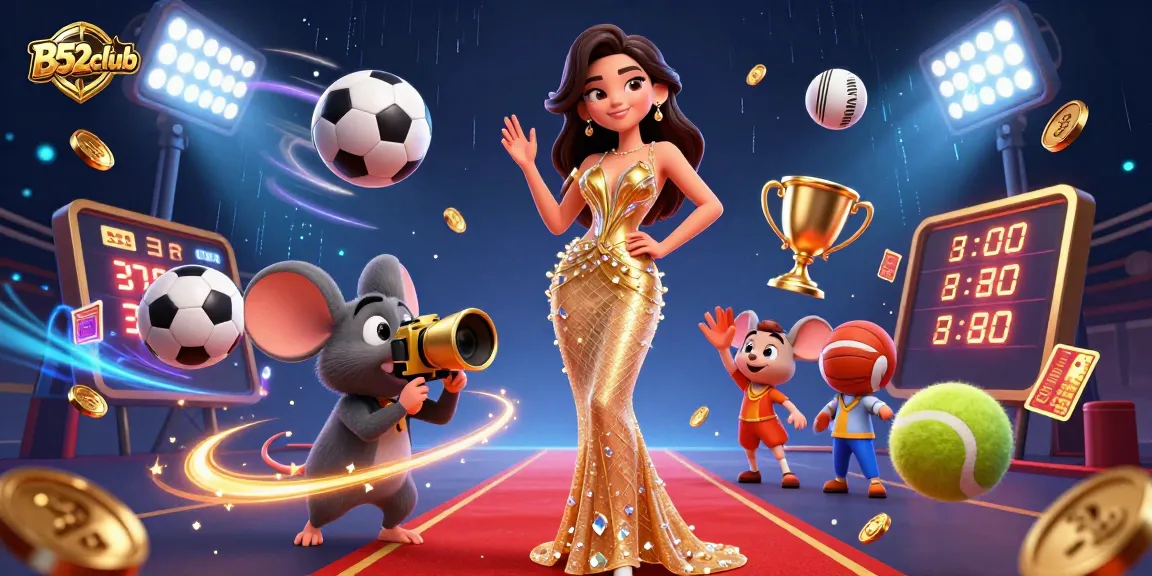 B52club players enjoy immersive gaming experiences with exciting casino elements like slot reels and sports betting.