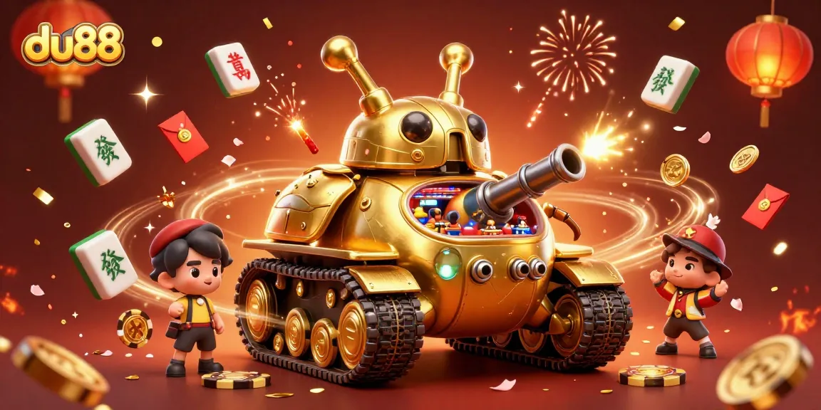 Watch du88's vibrant casino scene come alive with golden energies and festive elements.