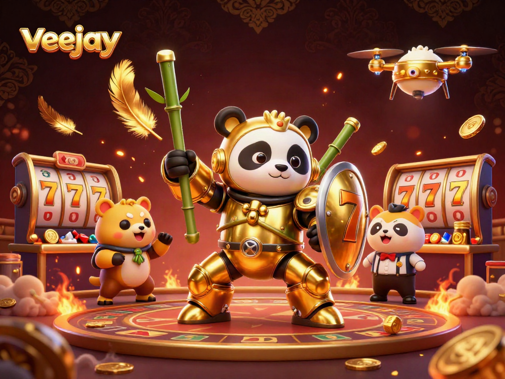 Veejay im Casino: Goldene Spielautomaten und spannende Wettaktionen erleben.