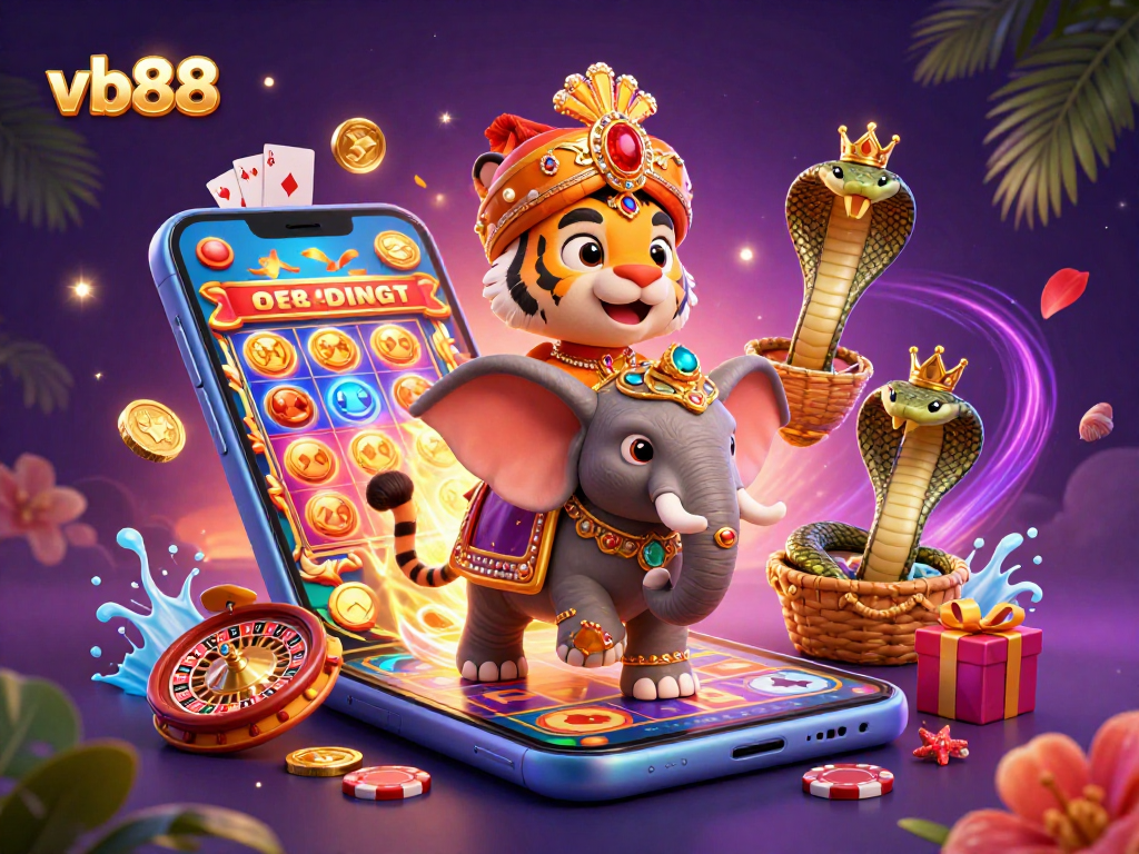Win big with vb88 as the maharaja tiger and colorful casino games burst into life.