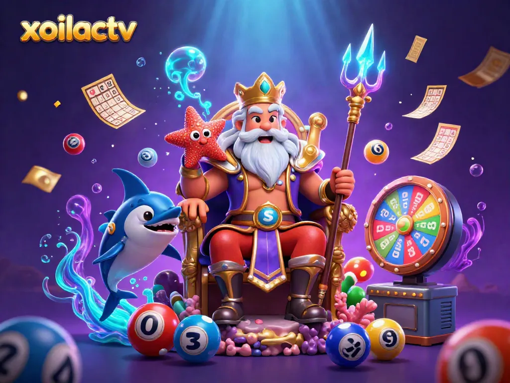 Experience thrilling gaming with xoilactv in this vibrant, energetic casino-themed scene.