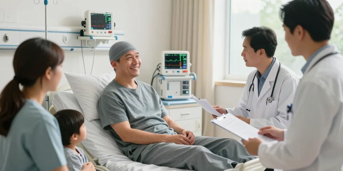 Heino Ferch Krebserkrankung: Heino discussing his cancer experience with supportive medical team in a hospital.