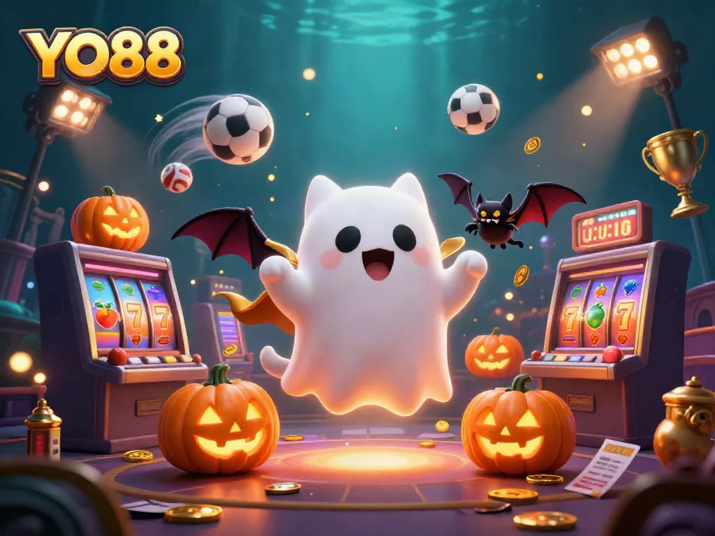 Experience YO88's vibrant haunted casino with dynamic games and spirited characters.