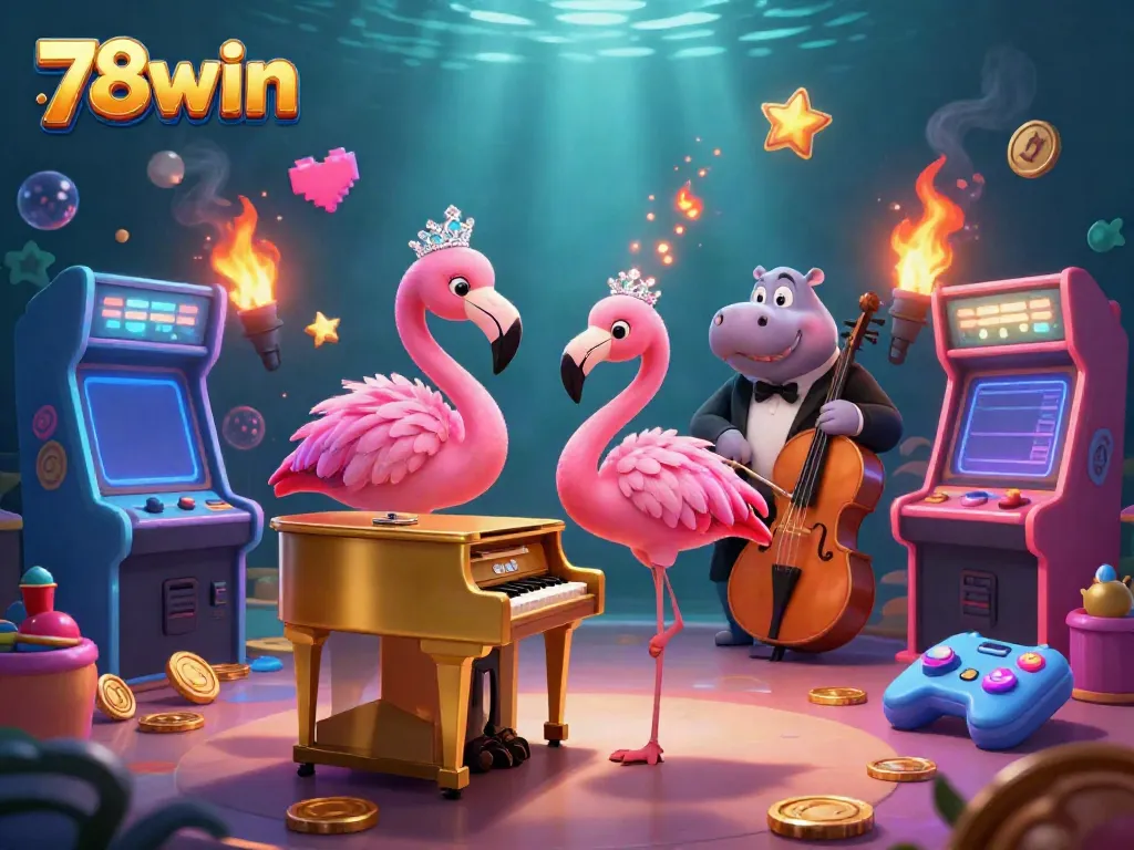 Engage in thrilling casino fun with 78win, featuring vibrant characters and arcade games.