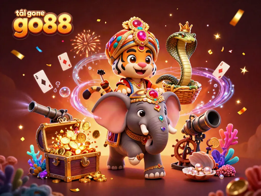 Play and win exciting rewards with tải game go88, featuring vibrant 3D casino characters in action.