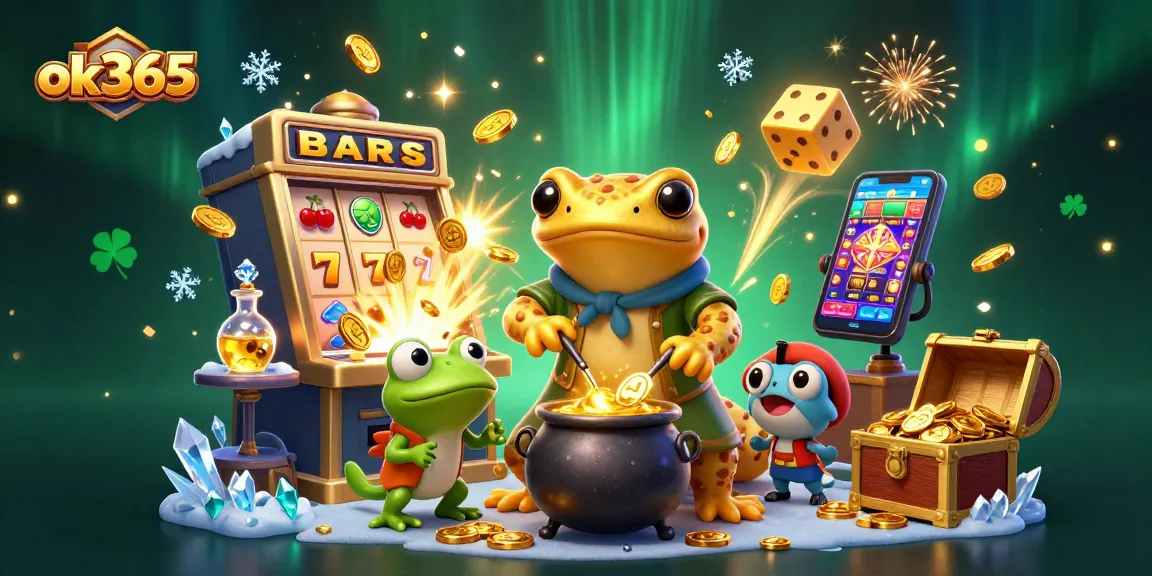 Experience the excitement of ok365 with a vibrant scene of alchemists and casino games!