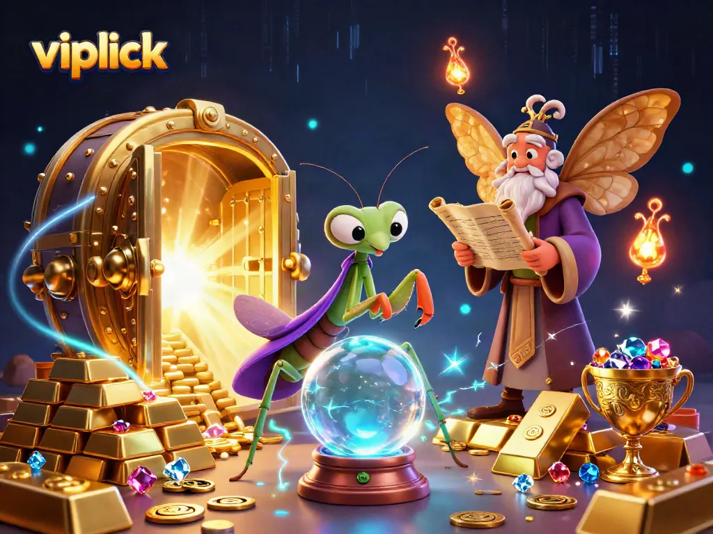 Experience winning strategies with vipluck's vibrant casino scene and mystical elements.