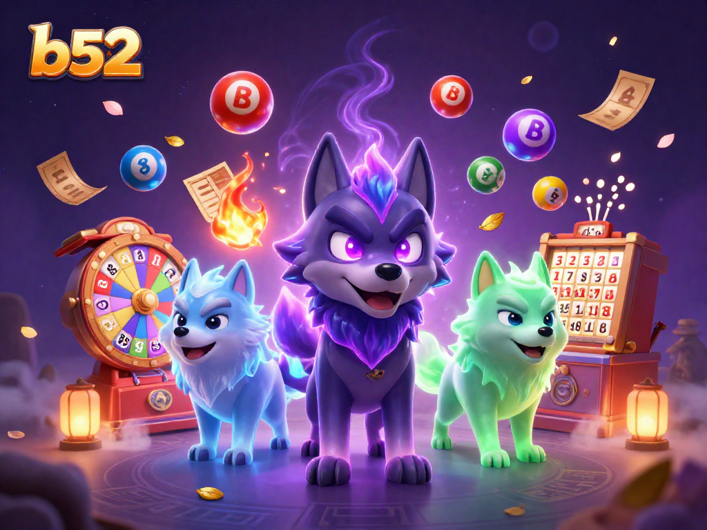 Experience thrilling gameplay at b52, where ghostly wolves and winning lottery balls create dynamic excitement.