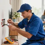 Elektroinstallateur in Dortmund bei Elektroinstallation, fachgerechte Ausführung im modernen Wohnraum.