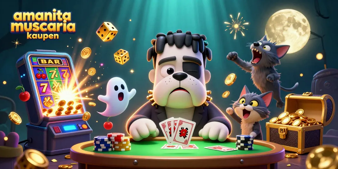 Engage with amanita muscaria kaufen at a vibrant casino scene featuring whimsical characters and exciting gaming elements.