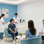 The best hair transplant Turkey in a welcoming healthcare environment, showcasing compassionate doctor consultations and advanced medical services at a top-notch clinic.