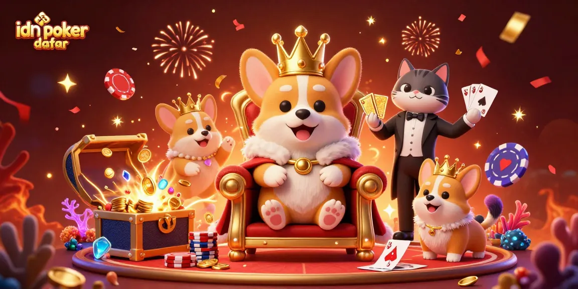 Permainan idn poker daftar penuh aksi dengan corgi kerajaan dan elemen kasino yang menarik.