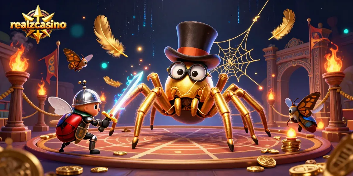 Erlebe aufregende Action im realzcasino mit einer goldenen Tarantel und einem Kämpfer!