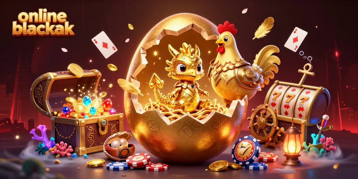 Play online blackjack with vibrant 3D characters showcasing treasures and golden elements in a dynamic casino scene.