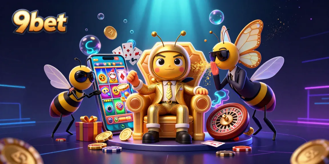 Experience the vibrant world of 9bet with a bumblebee mob boss and dynamic casino elements.